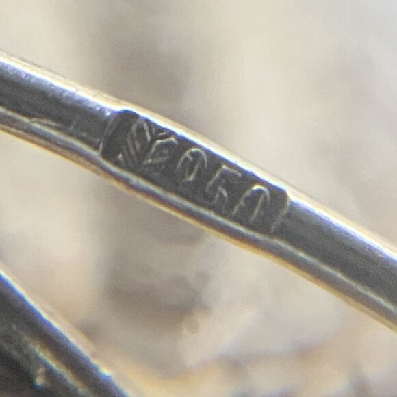 VTG Sterling Silver 950 Dainty Spun Silver Butterfly Brooch Pin - Picture 6 of 13